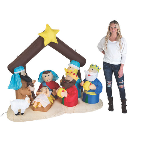 The Holiday Aisle® Nativity Scene Inflatable Wayfair